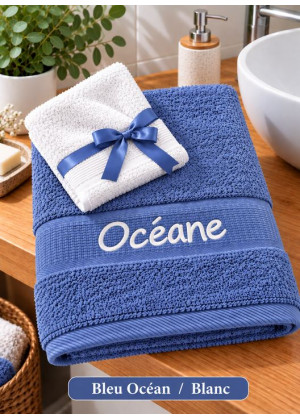Bleu Océan / Blanc